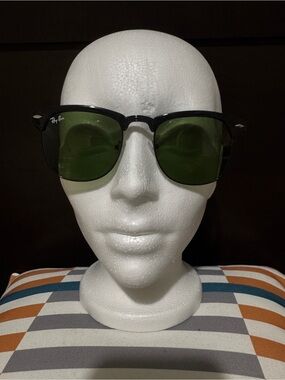 Vintage Ray-Ban CLUBMASTER Sunglasses with Green Lenses! Estate Sale Find 😎 BUY!